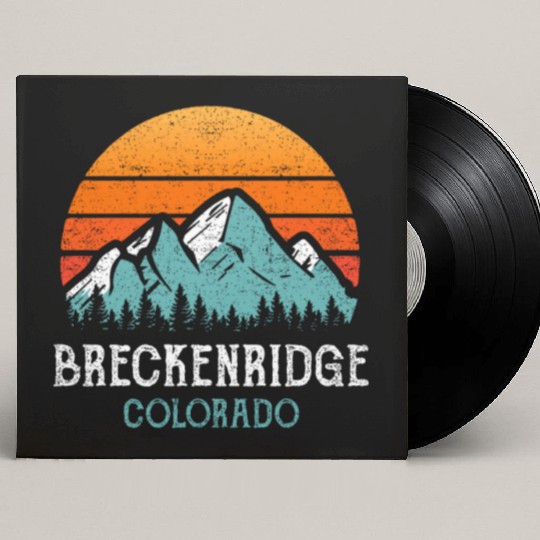 Vintage Breckenridge Custom Vinyl Record Sleeves Retro Sun Mountains