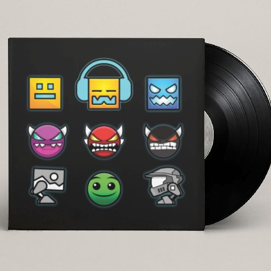 geometry dash insane Custom Vinyl Record Sleeves