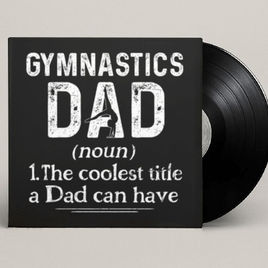Gymnastics Dad Definition Gymnast Sports Custom Vinyl Record Sleeves