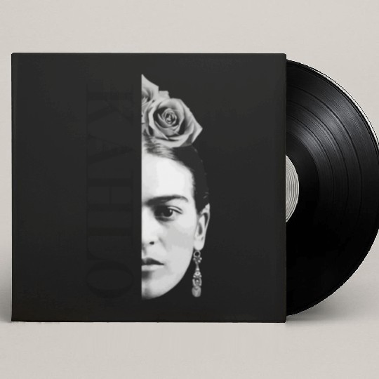 Frida Kahlo Split Portrait Custom Vinyl Record Sleeves