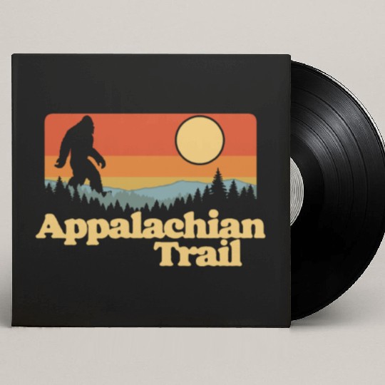 Appalachian Trail Bigfoot Outdoor Lover Vintage 80 Custom Vinyl Record Sleeves