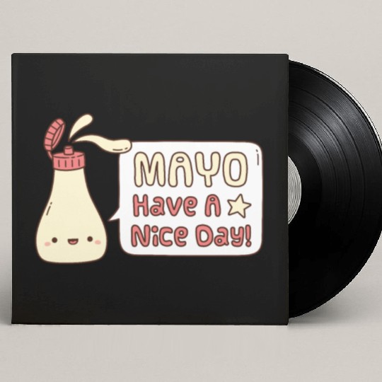 Mayo Have A Nice Day Cute Greeting Doodle Custom Vinyl Record Sleeves