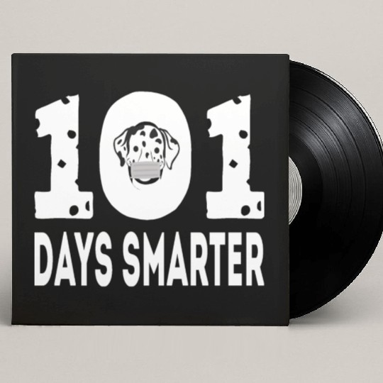 101 Days Smarter Dalmatian Dog Funny Teachers Kids Custom Vinyl Record Sleeves