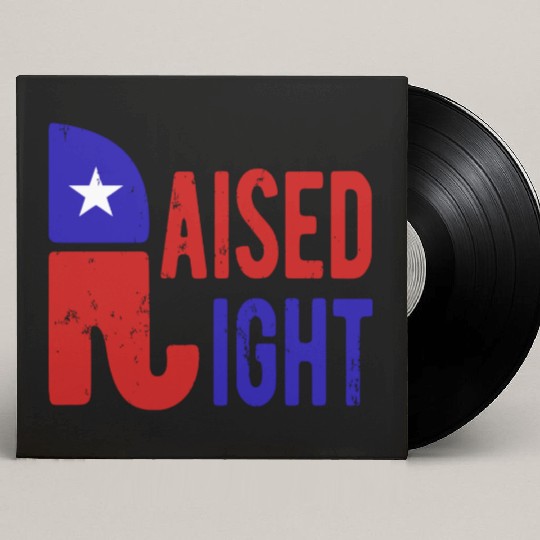 Raised Right Proud Republican Elephant Logo Usa Custom Vinyl Record Sleeves