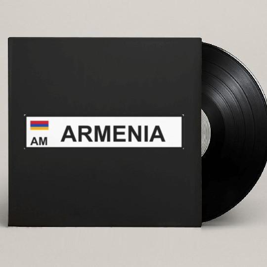 Realistic Armenia License Plate Sticker Custom Vinyl Record Sleeves