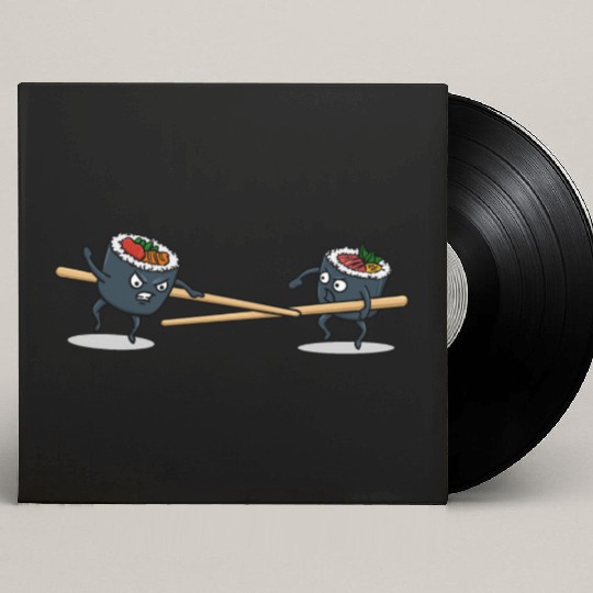 Japanese Cuisine Rice Sushi Meal Sticks Custom Vinyl Record Sleeves