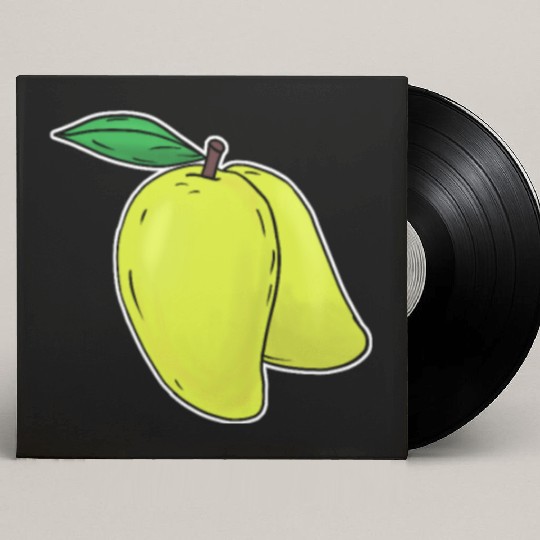 Mango hand drawn fruits summer Custom Vinyl Record Sleeves