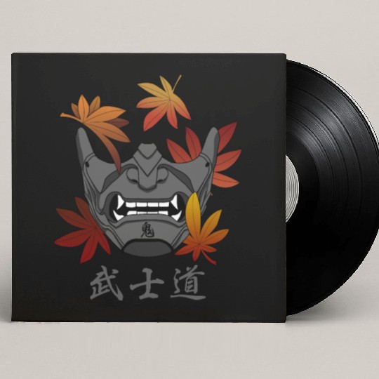Japanese mask Custom Vinyl Record Sleeves