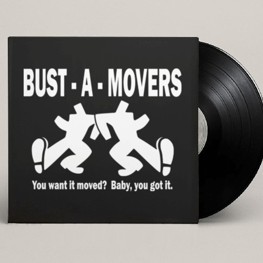 Bust-A-Movers Moving Company Custom Vinyl Record Sleeves Logo
