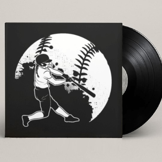 Softball Girl Player Bat Glove Helmet Baseball Custom Vinyl Record Sleeves