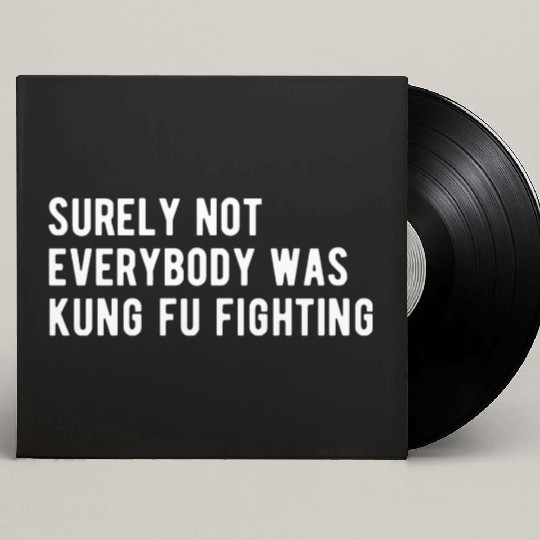 Surely Not Everyone Was Kung Fu Fighting Custom Vinyl Record Sleeves