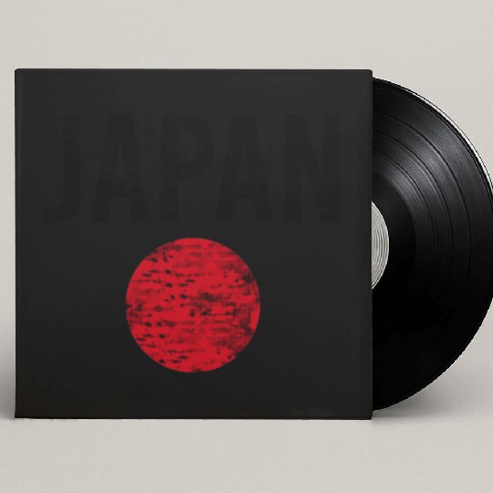 Japan flag vintage Custom Vinyl Record Sleeves