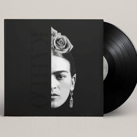 Frida Kahlo Split Portrait Gift Custom Vinyl Record Sleeves