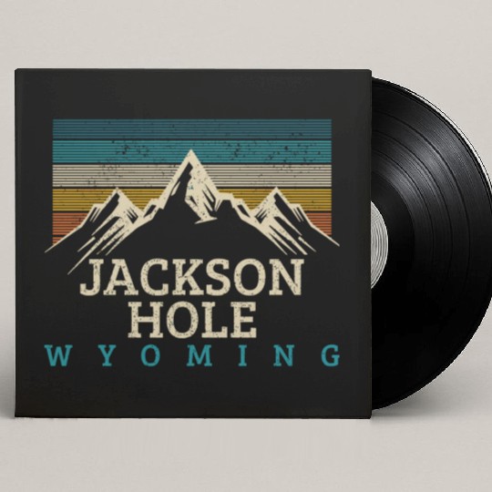 Jackson Hole Wyoming Vintage Mountains Nature Souv Custom Vinyl Record Sleeves
