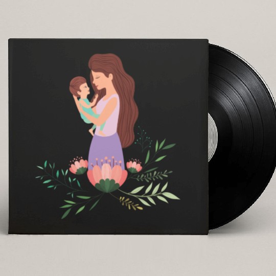 I Love You, Mama & Baby Custom Vinyl Record Sleeves, Mommy and Me Custom Vinyl Record Sleeves