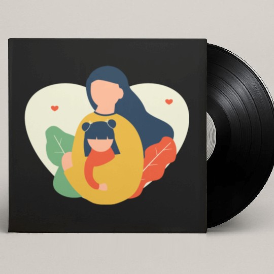 I Love You, Mama & Baby Custom Vinyl Record Sleeves, Mommy and Me Custom Vinyl Record Sleeves