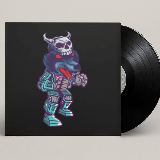 Wolf robot robot machine computer toy Custom Vinyl Record Sleeves