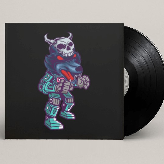 Wolf robot robot machine computer toy Custom Vinyl Record Sleeves
