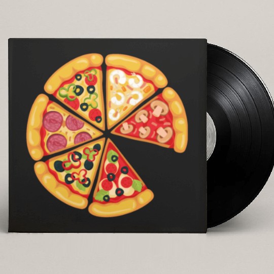Pizza and Slice Dad and Son Matching Custom Vinyl Record Sleeves