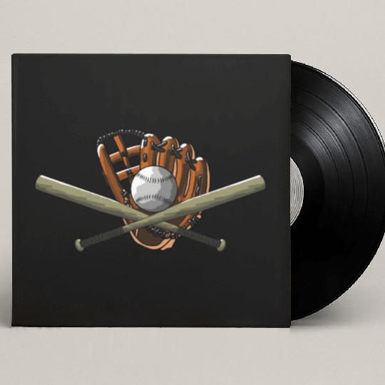 Baseball Bat Baseball Glove Motif Custom Vinyl Record Sleeves