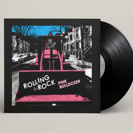 Pink Bulldozer / Rolling Rock Custom Vinyl Record Sleeves