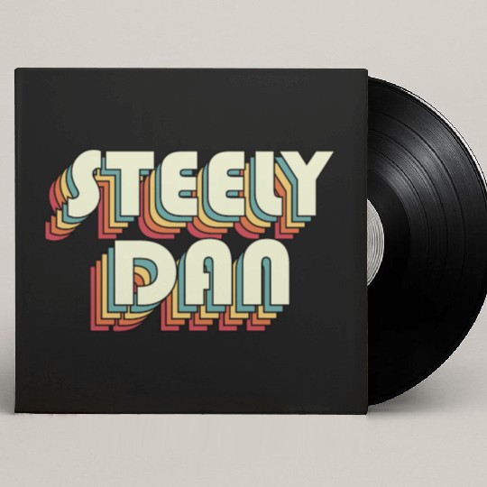 Steely Dan | Unique Retro Faded-Style Typography Custom Vinyl Record Sleeves