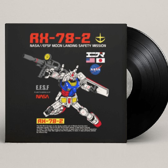Rx-78-2 Gundam Custom Vinyl Record Sleeves