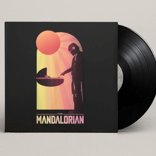 Star Wars The Mandalorian The Child Sunset Meeting Custom Vinyl Record Sleeves