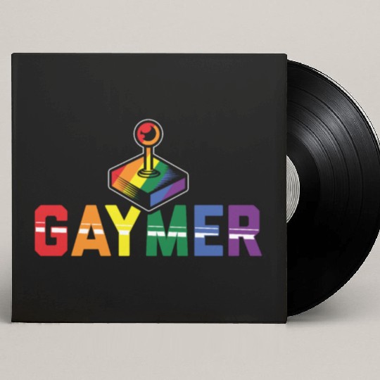 Gaymer Gay Gamer Rainbow Pride LGBT Controller Custom Vinyl Record Sleeves