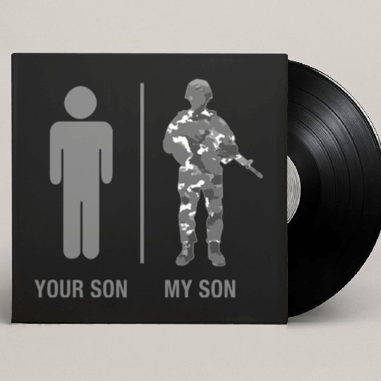 Veteran-Soldier Son Custom Vinyl Record Sleeves Military Camouflage Your