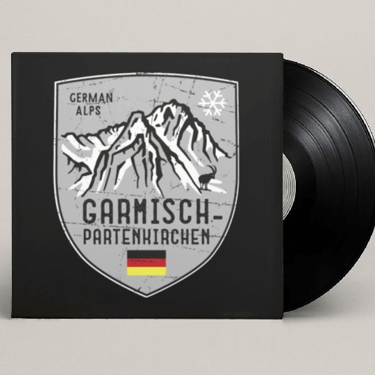 Garmisch Mountain Germany Emblem Custom Vinyl Record Sleeves