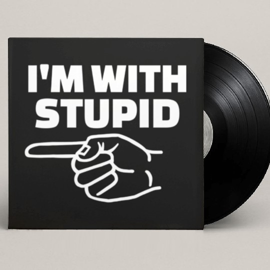I'm With Stupid Men Gift Custom Vinyl Record Sleeves