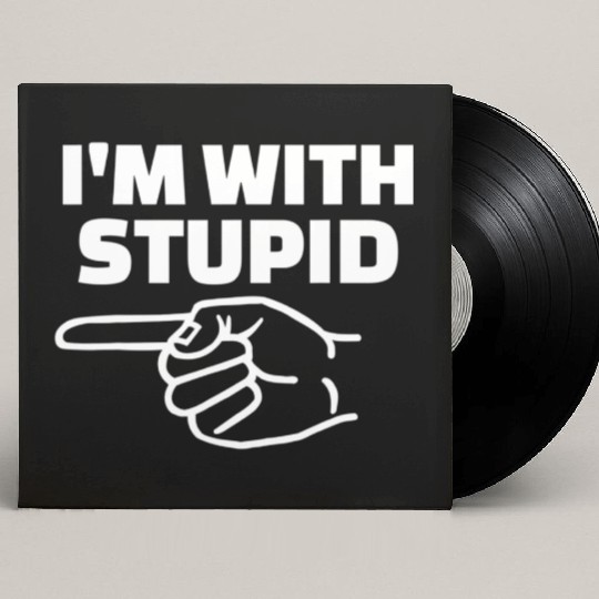 I'm With Stupid Men Gift Custom Vinyl Record Sleeves
