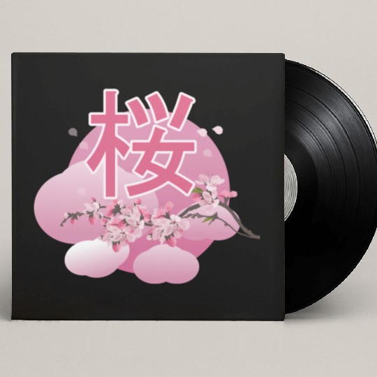 Cherry bloosom , Sakura, Cherry Blossom Custom Vinyl Record Sleeves