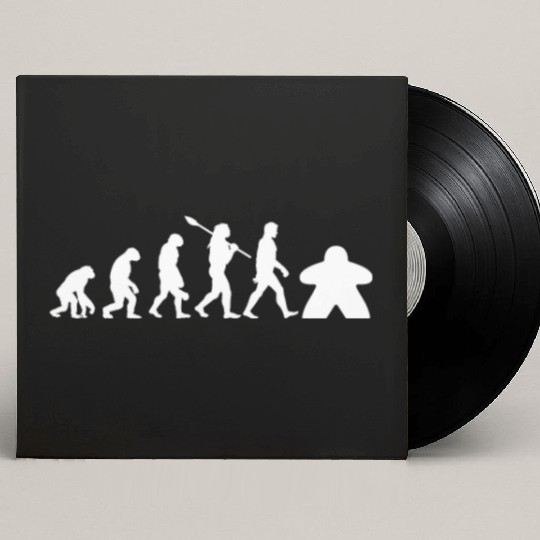 Meeple Evolution, funny board game Custom Vinyl Record Sleeves