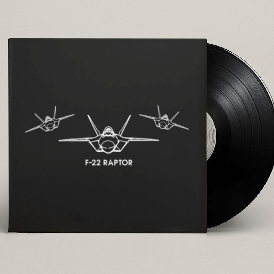 Lockheed Martin F-22 Raptor Custom Vinyl Record Sleeves