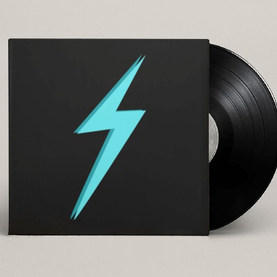 Lightning Bolt Blue Custom Vinyl Record Sleeves