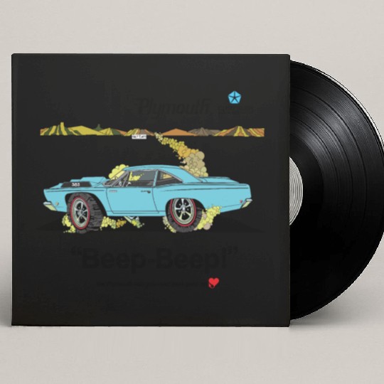 1968 Plymouth Road Runner Salt Flats Light Blue Custom Vinyl Record Sleeves