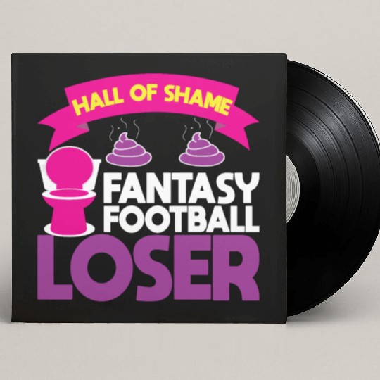 Fantasy Football Loser Poop Funny Custom Vinyl Record Sleeves