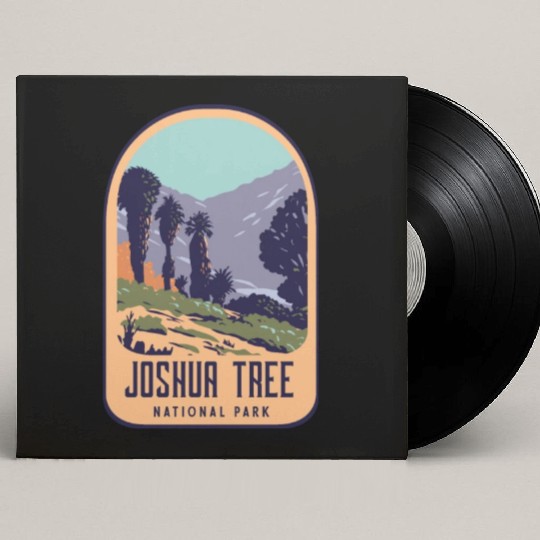 Joshua tree national park retro design Custom Vinyl Record Sleeves
