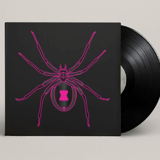 Black Widow Pink Design Custom Vinyl Record Sleeves