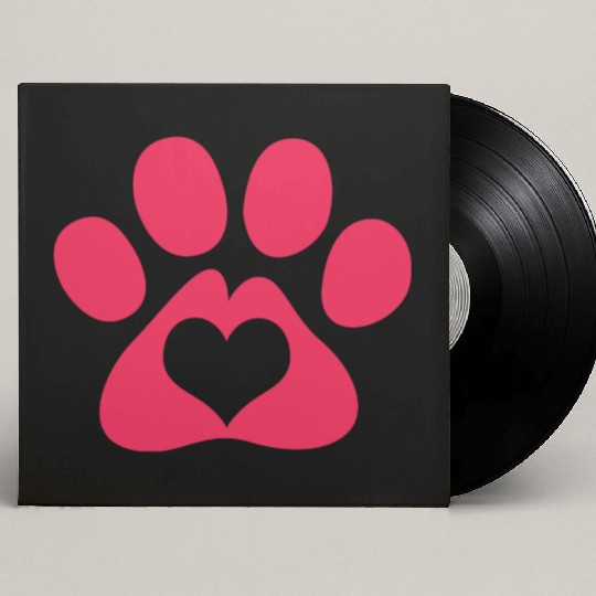 Dog Paw Adopt A Pet Dog Rescue Custom Vinyl Record Sleeves