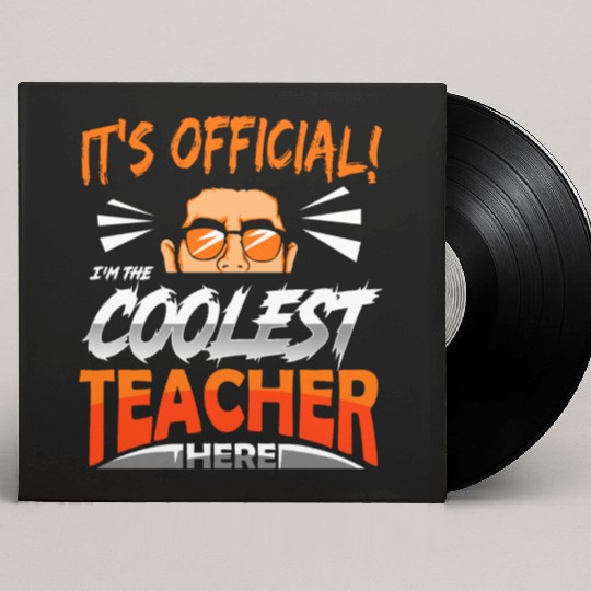 Teacher Coolest Teacher Custom Vinyl Record Sleeves