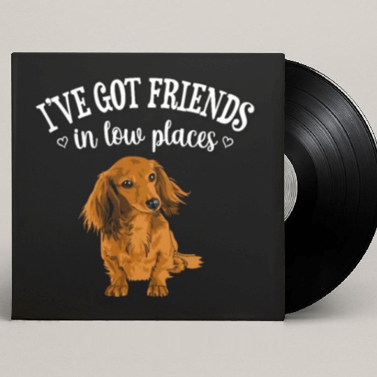 Long Haired Dachshund Custom Vinyl Record Sleeves