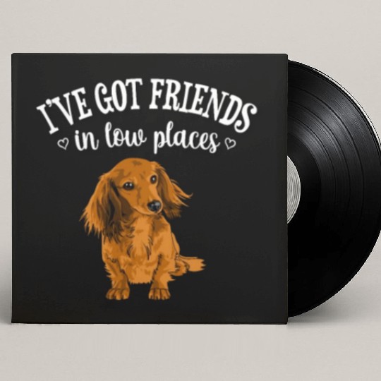 Long Haired Dachshund Custom Vinyl Record Sleeves