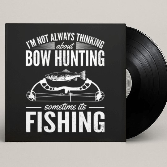 Trout Angler Bow & Arrow Hunter Deer Hunting Custom Vinyl Record Sleeves