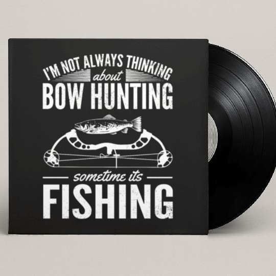 Trout Angler Bow & Arrow Hunter Deer Hunting Custom Vinyl Record Sleeves