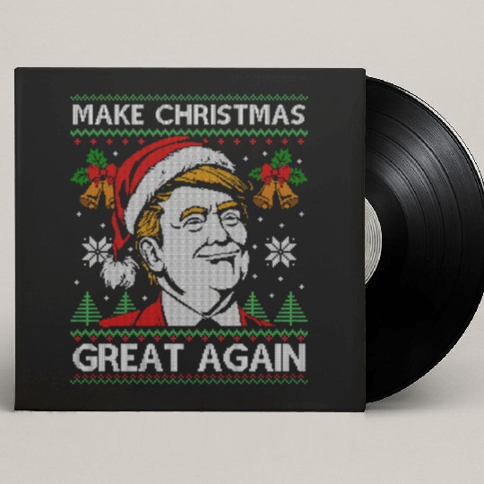 Make Christmas Great Again Funny Trump Ugly Xmas Custom Vinyl Record Sleeves