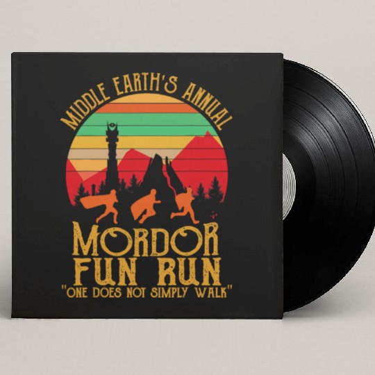 Mordor Fun Run One läuft nicht einfach Vintage Custom Vinyl Record Sleeves