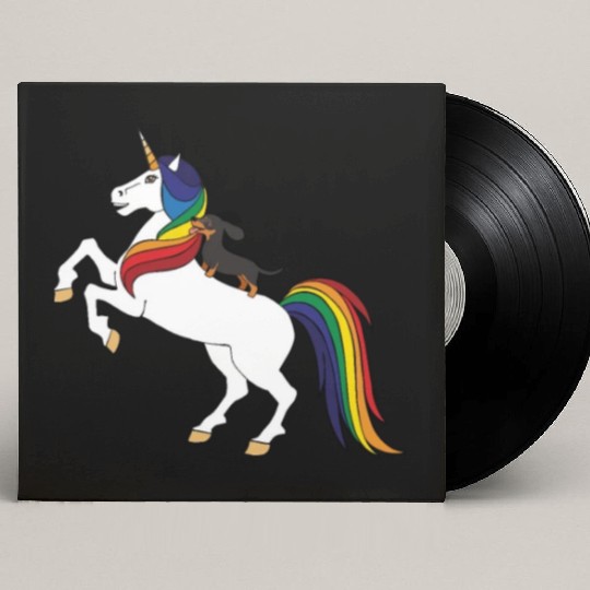 Black Dachshund Custom Vinyl Record Sleeves